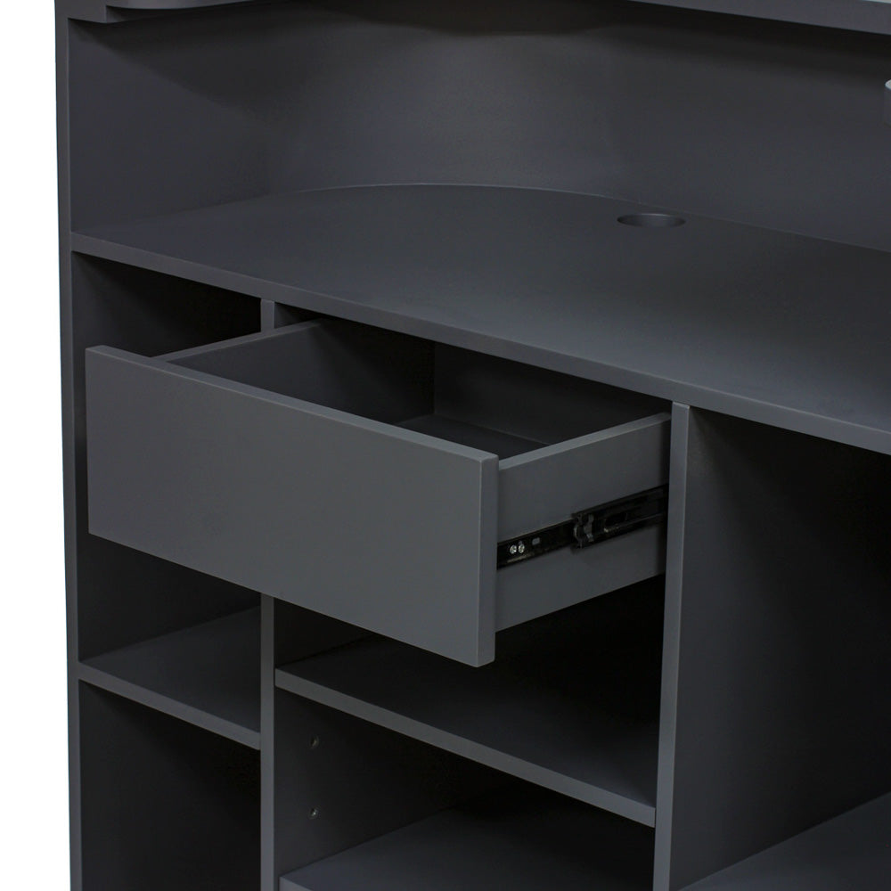 ダークグレー色おしゃれなレジカウンター【カミラ】ディテール写真