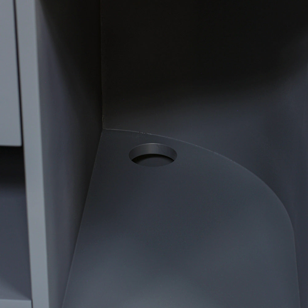 ダークグレー色おしゃれなレジカウンター【カミラ】ディテール写真