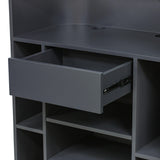 ダークグレー色おしゃれなレジカウンター【カミラ】ディテール写真