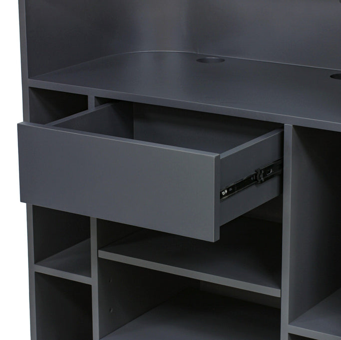 ダークグレー色おしゃれなレジカウンター【カミラ】ディテール写真