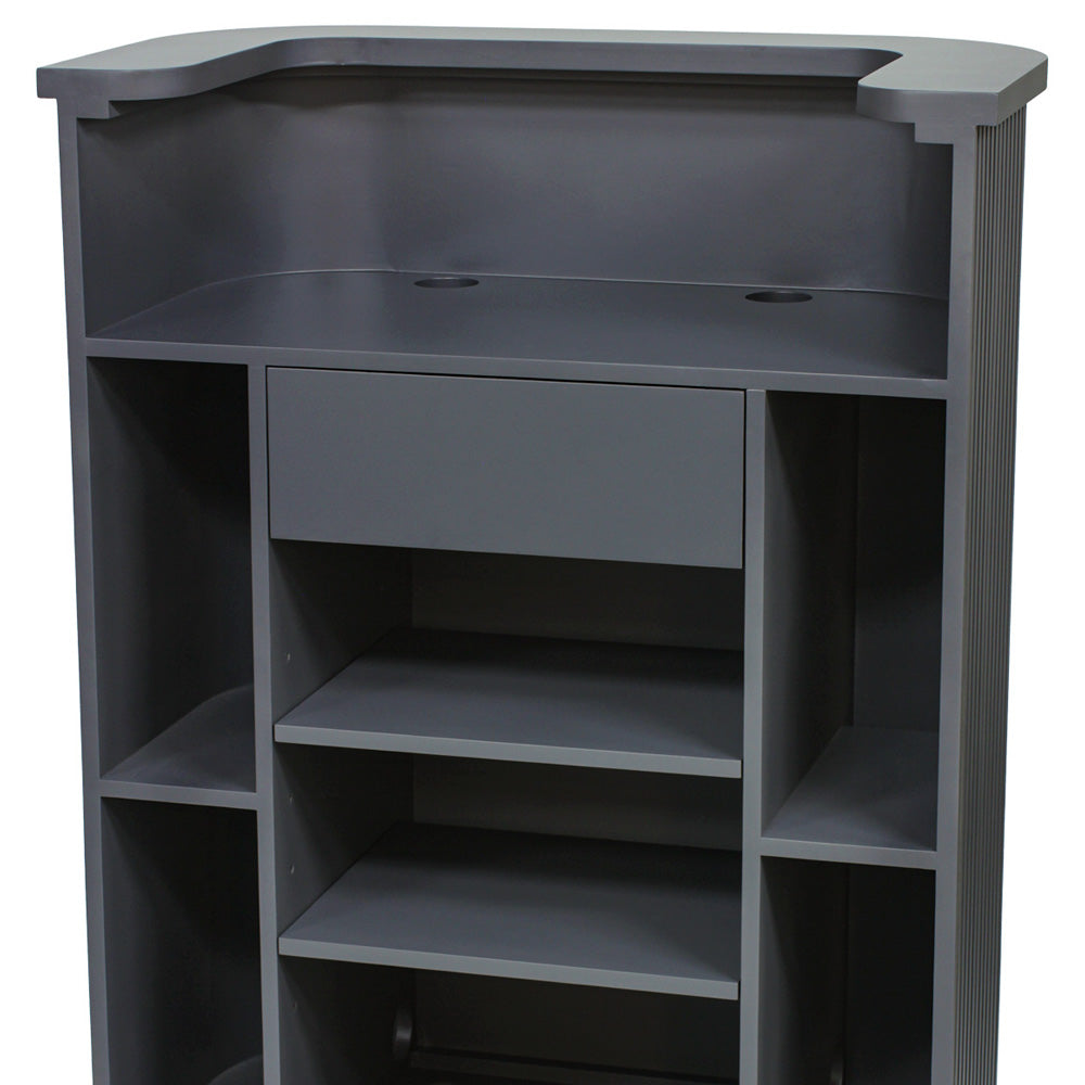 ダークグレー色おしゃれなレジカウンター【カミラ】ディテール写真