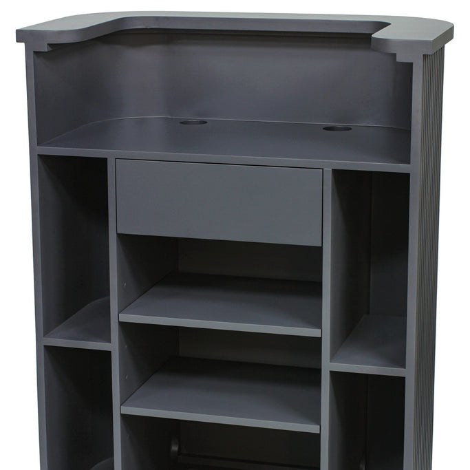 ダークグレー色おしゃれなレジカウンター【カミラ】ディテール写真