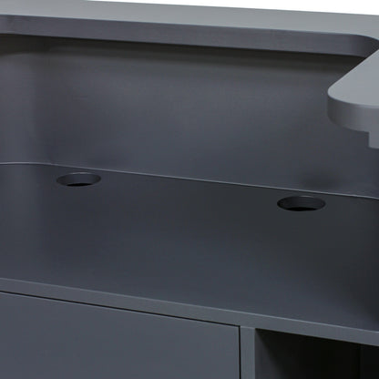 ダークグレー色おしゃれなレジカウンター【カミラ】ディテール写真