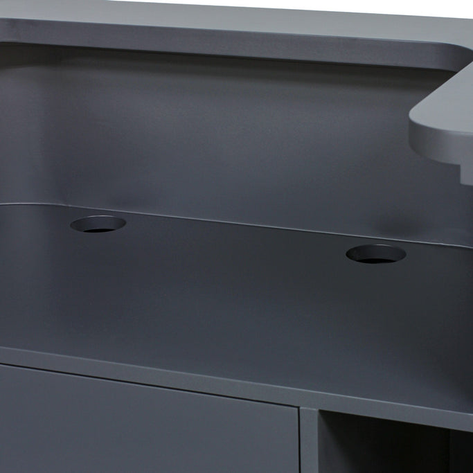 ダークグレー色おしゃれなレジカウンター【カミラ】ディテール写真