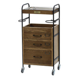 3段引き出しウッドワゴン