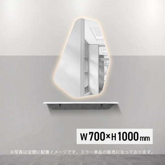 美容室用おしゃれなウォールアートミラー【MRO26】のサイズ：h1000xw700