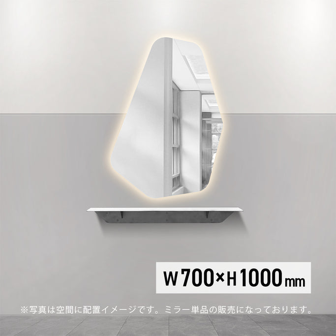 美容室用おしゃれなウォールアートミラー【MRO26】のサイズ：h1000xw700