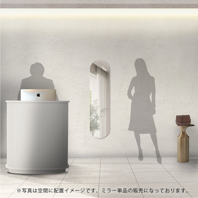 ウォールアートミラーロング1200mmの使用イメージ