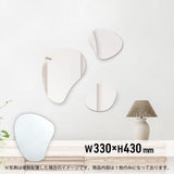 おしゃれなお手洗いにある小型サイズ壁掛け鏡【mro17】