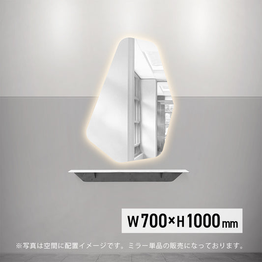 美容室用おしゃれなウォールアートミラー【MRO25】のサイズ：h1000xw700