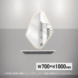 美容室用おしゃれなウォールアートミラー【MRO26】のサイズ：h1000xw700
