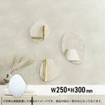 おしゃれなお手洗いにある小型サイズ壁掛け鏡【mro19】