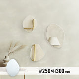 おしゃれなお手洗いにある小型サイズ壁掛け鏡【mro19】