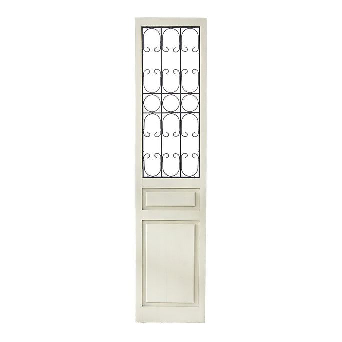 アンティークホワイト色スリムドアパーテーション