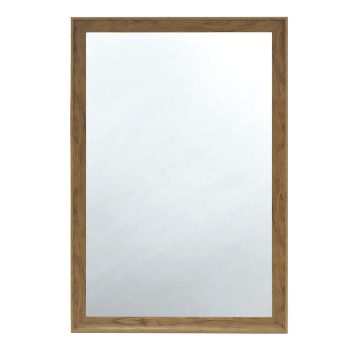 ナチュラルウッド色ウッド調 壁面ミラー