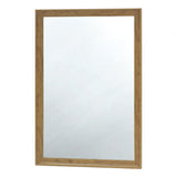 ナチュラルウッド色ウッド調 壁面ミラー