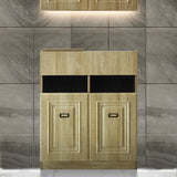 シャビーウッド色モールディングありシャンプーキャビネット【下台】