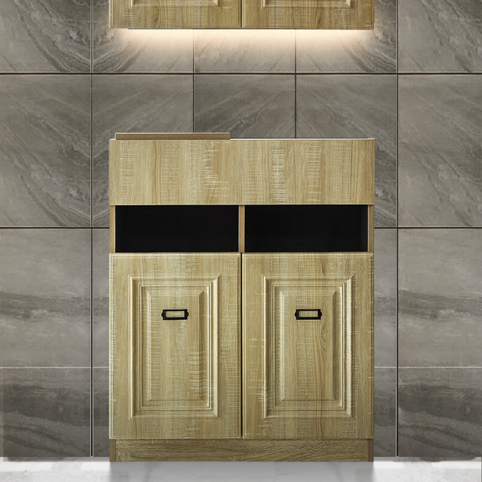 シャビーウッド色モールディングありシャンプーキャビネット【下台】