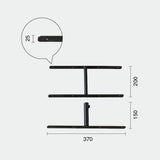 ドアパーテーション用オプション金具のサイズ表02