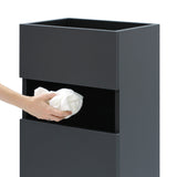 フラットシャンプーキャビネッ【下台】DGY 405mm　大きいタオル投入口