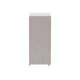 フラットシャンプーキャビネット上台405mm　ベージュグレー　横面