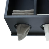 フラットシャンプーキャビネット【上台 405mm ダークグレー　タオル穴