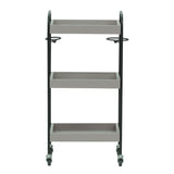 ベージュグレー色3段ウッドワゴン　背面