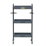 グレー色3段ウッドワゴン　正面