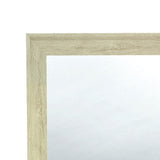 ホワイトウッド色ウッド調 壁面ミラーの詳細