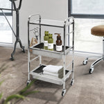 サロンになるインダストリアルステンレスワゴン 【イネス】