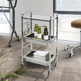 サロンになるインダストリアルステンレスワゴン 【イネス】