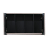 ベージュグレー色の450mmフラットシャンプーキャビネット【上台】