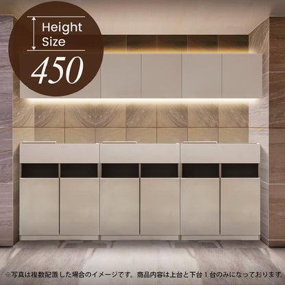 フラットシャンプー キャビネット 組立式【SET】450mm BGA