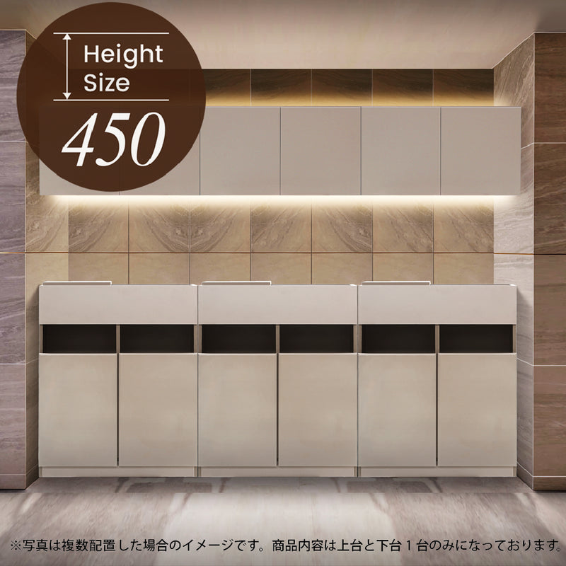 フラットシャンプー キャビネット 組立式【SET】450mm BGA