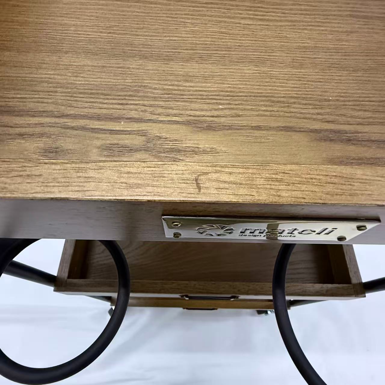 アウトレット 3段ウッドワゴン ステンレストレイ無し キャスター付き(BR)【完成品出荷】OL2126 通常価格￥16,280