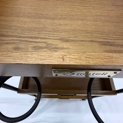 アウトレット 3段ウッドワゴン ステンレストレイ無し キャスター付き(BR)【完成品出荷】OL2126 通常価格￥16,280