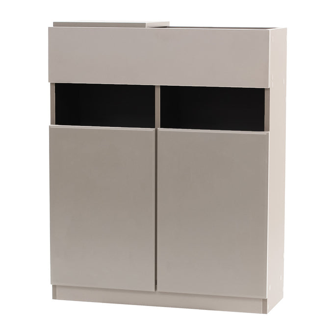 ベージュグレー色フラットシャンプーキャビネット【下台】