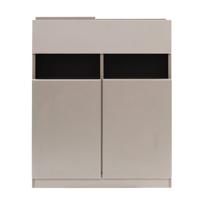 ベージュグレー色フラットシャンプーキャビネット【下台】