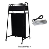 ブラック色外部用プランター看板（照明セット）