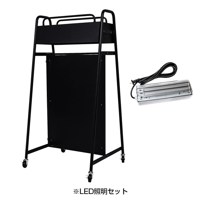 ブラック色外部用プランター看板（照明セット）