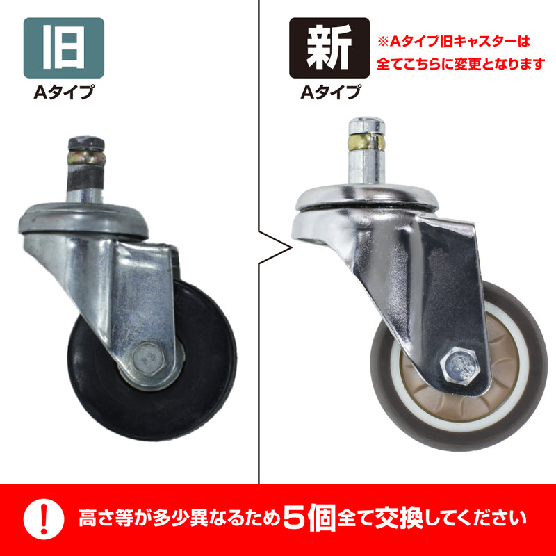 キャスターの仕様変更について