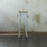 ブルーグレー色美容室セット面テーブル【ネコ脚】横面