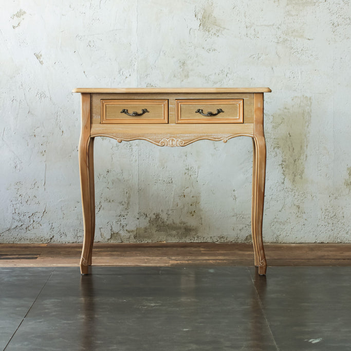 シャビーウッド色サロン専用コンソール 【ネコ脚】正面