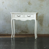 ホワイト色サロン専用コンソール 【ネコ脚】斜め