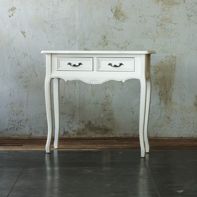 ホワイト色サロン専用コンソール 【ネコ脚】斜め