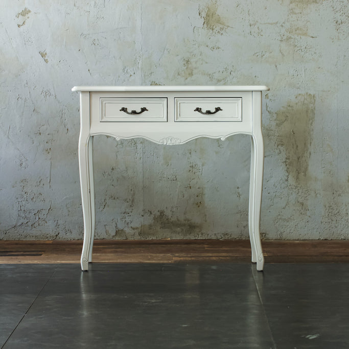 ホワイト色サロン専用コンソール 【ネコ脚】正面