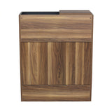 ダークブラウンウッド色フラットシャンプーキャビネット【下台】