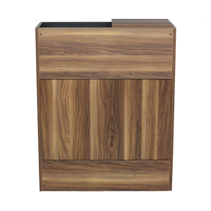 ダークブラウンウッド色フラットシャンプーキャビネット【下台】