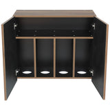 ダークブラウンウッド色フラットシャンプーキャビネット【上台】