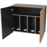 ダークブラウンウッド色フラットシャンプーキャビネット【上台】